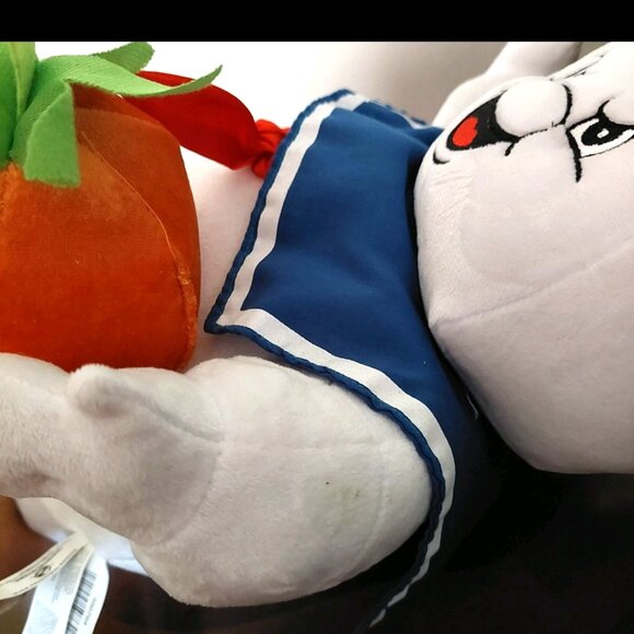 HTF Halloween Ghostbusters Stay Puff Marshmallow Man Plush w/Pumpkin 19" Gemmy - Picture 7 of 8